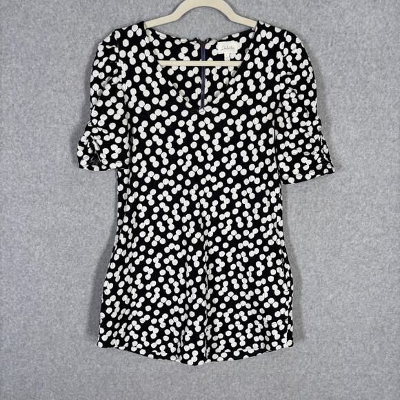 Anthropologie Deletta Babydoll Micro Mini Dress Small Pockets Puff Twee Tunic - Picture 1 of 15
